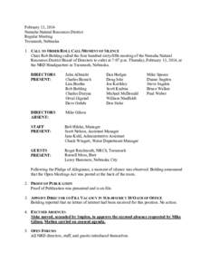 Nemaha / Meetings / Minutes / Parliamentary procedure