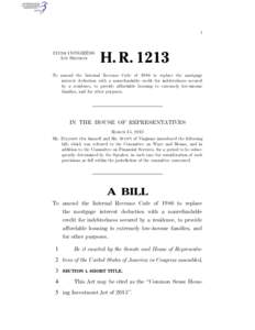 I  113TH CONGRESS 1ST SESSION  H. R. 1213