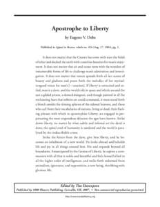 Debs: Apostrophe to Liberty [Aug. 27, [removed]Apostrophe to Liberty by Eugene V. Debs