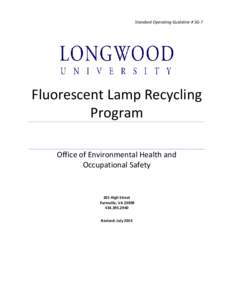 Fluorescent Lamp Recycling Program