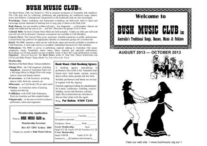 Bush band / New Zealand culture / Australian folk music / Bush dance / Folk music / Dance / Arts in Australia / Entertainment / Culture / Folklore