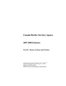 Public administration / Canada / Advance Commercial Information / Canada Border Services Agency / Gore Bay-Manitoulin Airport / Government