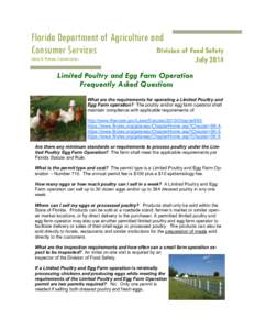 Animal welfare / Food and drink / Free range / Poultry Products Inspection Act / Egg / Food safety / Zoology / Poultry farming in the United States / Food Safety and Inspection Service / Poultry farming / Agriculture / Livestock