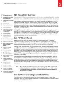 PDF Accessibility Overview