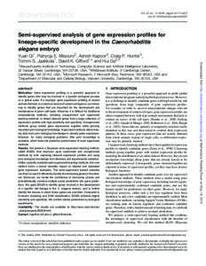 Vol. 22 no[removed], pages e417–e423 doi:[removed]bioinformatics/btl256 BIOINFORMATICS  Semi-supervised analysis of gene expression profiles for