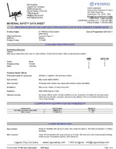 Ferro Stain 41776A Material Safety Data Sheet