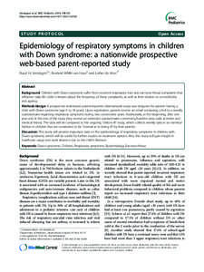 Syndromes / Viral diseases / Pediatrics / Down syndrome / Adenoidectomy / Upper respiratory tract infection / Bronchiolitis / Common cold / Obstructive sleep apnea / Health / Medicine / Infectious diseases