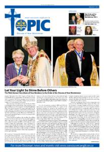A section of the Anglican Journal  JANUARY 2012 IN THIS ISSUE  The Order of the
