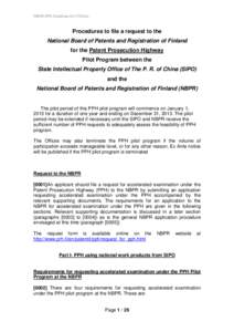 Procedures to file a request to the SPTO for Patent Prosecution Highway Pilot Program between the JPO (Japan Patent Office) and the SPTO (Spanish Patent Office)
