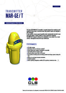 PRODUCT  TR AN S M IT TE R MAR-GE/ T Sustainable Management of Marine Resources