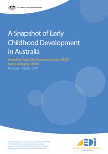 Section 3 Early childhood development results across Australia  A Snapshot of Early Childhood Development in Australia Australian Early Development Index (AEDI)