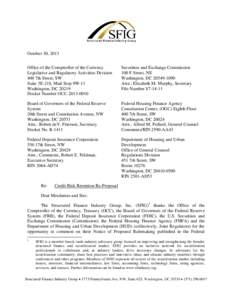 October 30, 2013 Office of the Comptroller of the Currency Legislative and Regulatory Activities Division 400 7th Street, SW Suite 3E-218, Mail Stop 9W-11 Washington, DC 20219