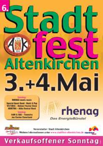 6  3.+4.Mai Samstag: RHENAG meets music Special Guest Band - Rock & Pop