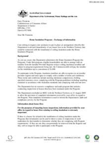 NTA[removed]Gary Clements Commissioner of Consumer Affairs Department of Justice GPO Box 1722