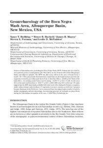Geoarchaeology of the Boca Negra Wash Area, Albuquerque Basin, New Mexico, USA