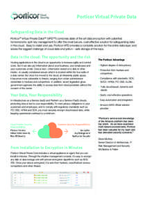 Porticor Virtual Private Data Safeguarding Data in the Cloud Porticor® Virtual Private Data™ (VPD™) combines state of the art data encryption with patented homomorphic split-key management to offer the most secure, 