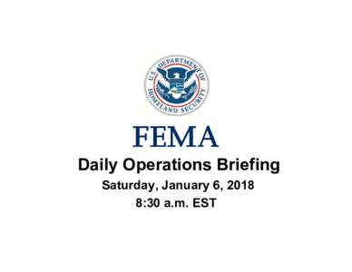 Microsoft PowerPoint - FEMA Daily Ops Briefing