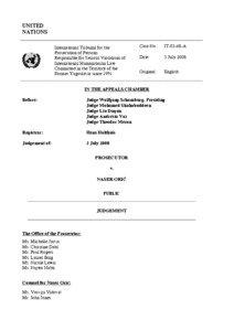 UNITED NATIONS International Tribunal for the