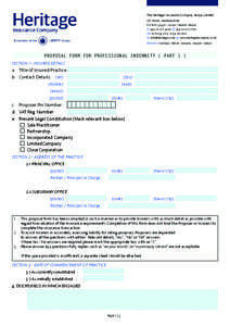 The Heritage Insurance Company Kenya Limited CfC House, Mamlaka Road P.O BOX[removed], Nairobi, Kenya (t[removed] (f[removed] (m[removed], [removed]e) [removed] (w) www.heritagein