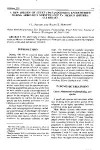 A New Species of Culex  (Melanoconion)  Encountered During Arbovirus Surveillance in Mexico (Diptera:  Culicidae).