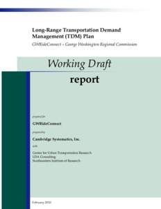 Long-Range Transportation Demand Management (TDM) Plan