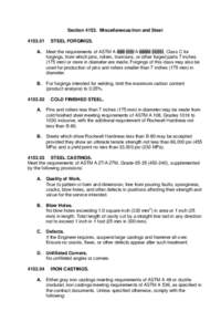 Section[removed]Miscellaneous Iron and Steel[removed]STEEL FORGINGS.  A.