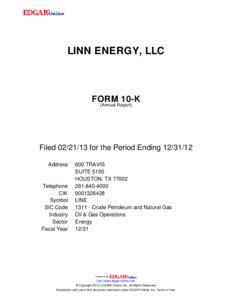 LINN ENERGY, LLC  FORM