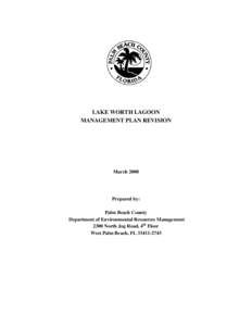 LAKE WORTH LAGOON MANAGEMENT PLAN REVISION MarchPrepared by: