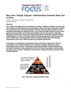 More than Triangle Diagram: Understanding Potential Shale Gas in China Xinjing Li, Caineng Zou, Jianzhong LI, Dazong Dong RIPED/PetroChina  Summary