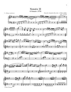 1  Sonata II 6 Sonate 1776 Franz Joseph Haydn)