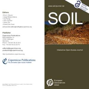 www.soil-journal.net Editors • Eric C. Brevik • Jorge Mataix-Solera • Lily Pereg • John Quinton