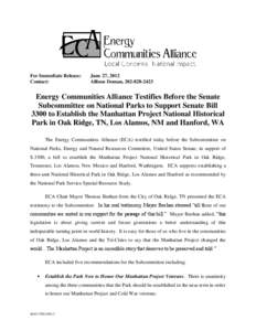 For Immediate Release: Contact: June 27, 2012 Allison Doman, [removed]