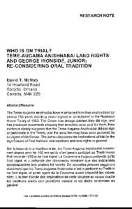 Provinces and territories of Canada / Temagami / Teme-Augama Anishnabai / Bear Island / Temagami First Nation / Ojibwe people / Robinson Treaty / River Teme / Nipissing First Nation / First Nations / Ontario / First Nations in Ontario