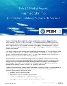2015  Fish 2.0 Market Report: Farmed Shrimp Fish 2.0 Market Report: