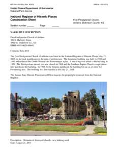 First Presbyterian Church of Abilene / Richardsonian Romanesque architecture / First Presbyterian Church / David S. Castle / Trinity Evangelical Lutheran Church / Presbyterianism / Protestantism / Christianity in the United States