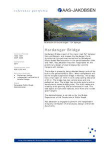 Illustration of future brigde : Tor Sponga  Hardanger Bridge