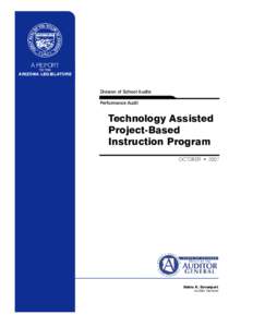 A REPORT TO THE ARIZONA LEGISLATURE  Division of School Audits
