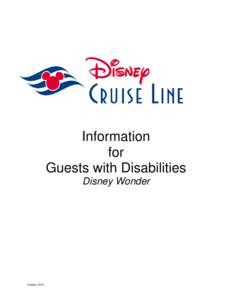 Information for Guests with Disabilities Disney Wonder  January 2014