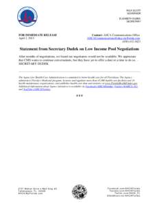 RICK SCOTT GOVERNOR ELIZABETH DUDEK SECRETARY  FOR IMMEDIATE RELEASE