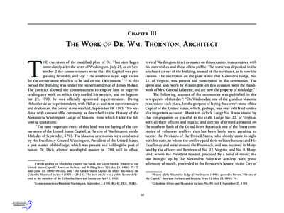 CHAPTER III  THE WORK OF DR. WM. THORNTON, ARCHITECT T