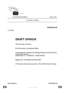 [removed]EUROPEAN PARLIAMENT Committee on Petitions[removed]COD)