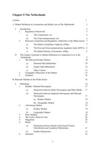 Chapter 9 The Netherlands Content 1  A Market Definition in Competition and Media Law in The Netherlands