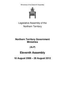 Ministries of the Eleventh Assembly  Legislative Assembly of the