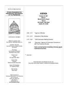 STATE OF WASHINGTON  CITIZEN COMMISSION FOR PERFORMANCE MEASUREMENT OF TAX PREFERENCES