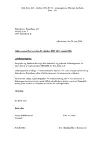 Brd. Klee A/S – telefon – kontaktperson: Direktør Jan Klee. Side 1 af 4 Københavns Fondsbørs A/S Nikolaj PladsKøbenhavn K.