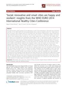 Health / Organizational theory / Ambient intelligence / Internet of Things / Smart city / Maged N. Kamel Boulos / Smart / Spatial intelligence of cities / Terminology / Urban studies and planning / Knowledge