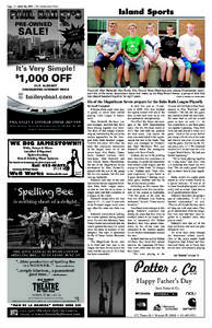 Page 12 / June 16, [removed]The Jamestown Press  Island Sports PRE-OWNED  SALE!