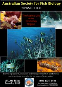 Australian Society for Fish Biology NEWSLETTER The Marine Life of the  Kimberley