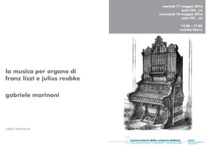 martedì 17 maggio 2016 aula 302 _csi mercoledì 18 maggio 2016 aula 401 _csientrata libera