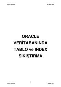 Oracle Compress  26.Kasım.2008